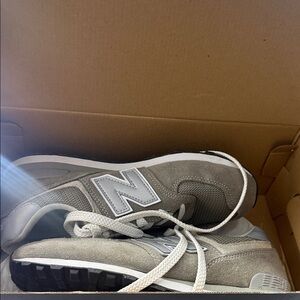 New Balance Tan and White Running Shoes